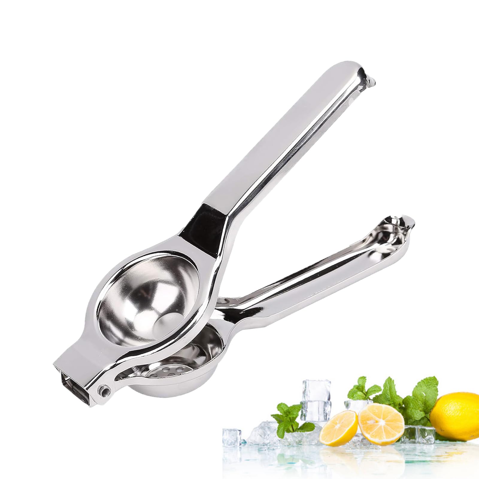 DALOMGZL Stainless Steel Manual Citrus Squeezer - Lemon, Lime, Orange Juicer Press - Heavy Duty, Anti Corrosive and Dishwasher Safe