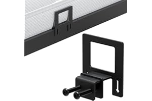 FVIMZAILON 6-Pack Non-Slip Mattress Grippers for Metal Bed Frame, Heavy Duty Mattress Gaskets, Adjustable Anti-Slide Brackets, Black – Includes Screws & Allen Wrench