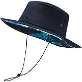 BASSDASH UPF 50+ Patterned Under Brim Foldable Lightweight Bucket Sun Hats for Fishing Hiking Safari Men Women FH18