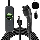 Toptoo 1+2 EV Charger Level Portable Electric Car Charger 6-20P 16A Power Plug 3.5KW 110V-240V for J1772 Electric Cars (Applicable to Household Electricity)
