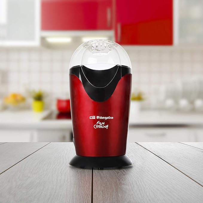 Orbegozo CEEPE1AO PALOMITERO PORTÁTIL, 1200 W, Rojo Metalizado y Negro