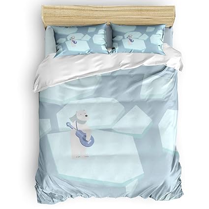Amazon Com Bilagawa 4 Piece Duvet Cover Soft Bed Sheet Sets Easy