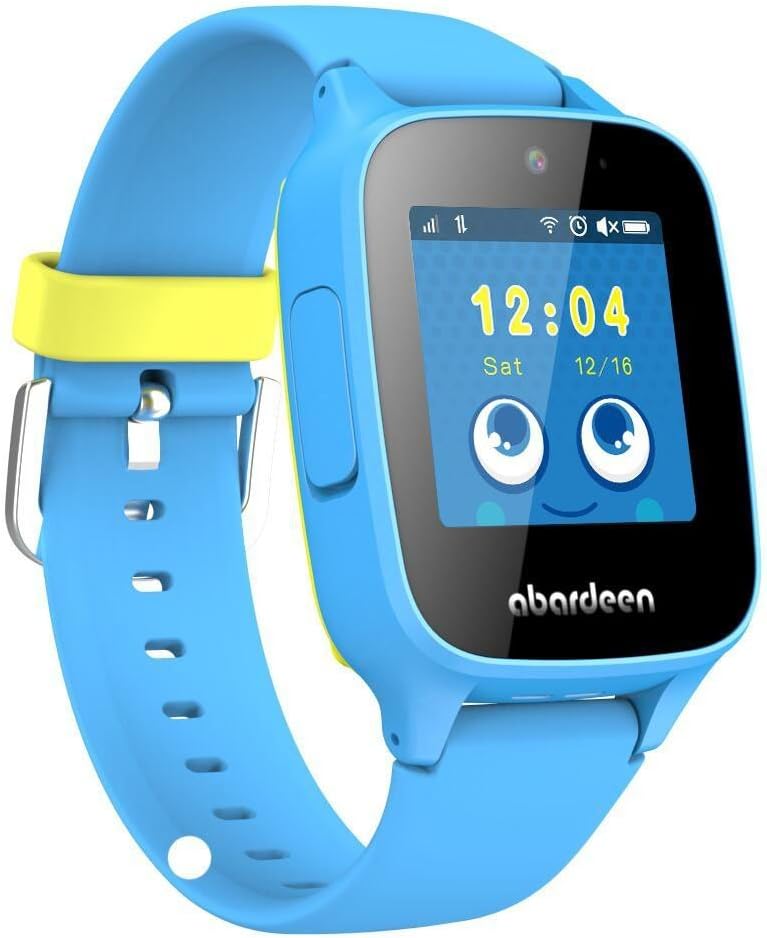 ABARDEEN B108 2G GPS GSM Tracker Smart Watch Bracelet with Camera for Kids Anti Lost SOS Waterproof IP65 Support Android IOS (Blue)