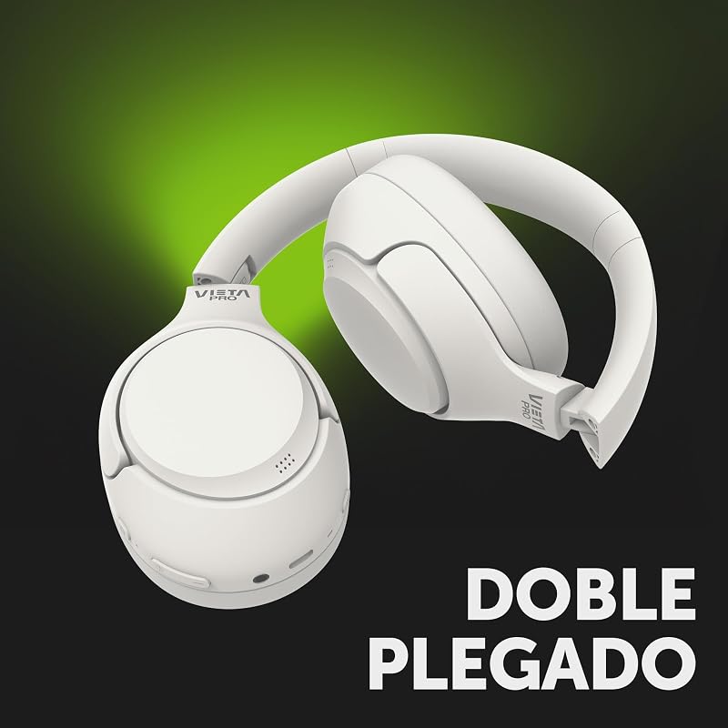 Cuffie auricolari Calm 2, Bluetooth, funzione Dual Pairing, cancellazione attiva del rumore ibrido e modalità ambiente, Aux-in, microfono, fascia regolabile. Batteria 60 H.