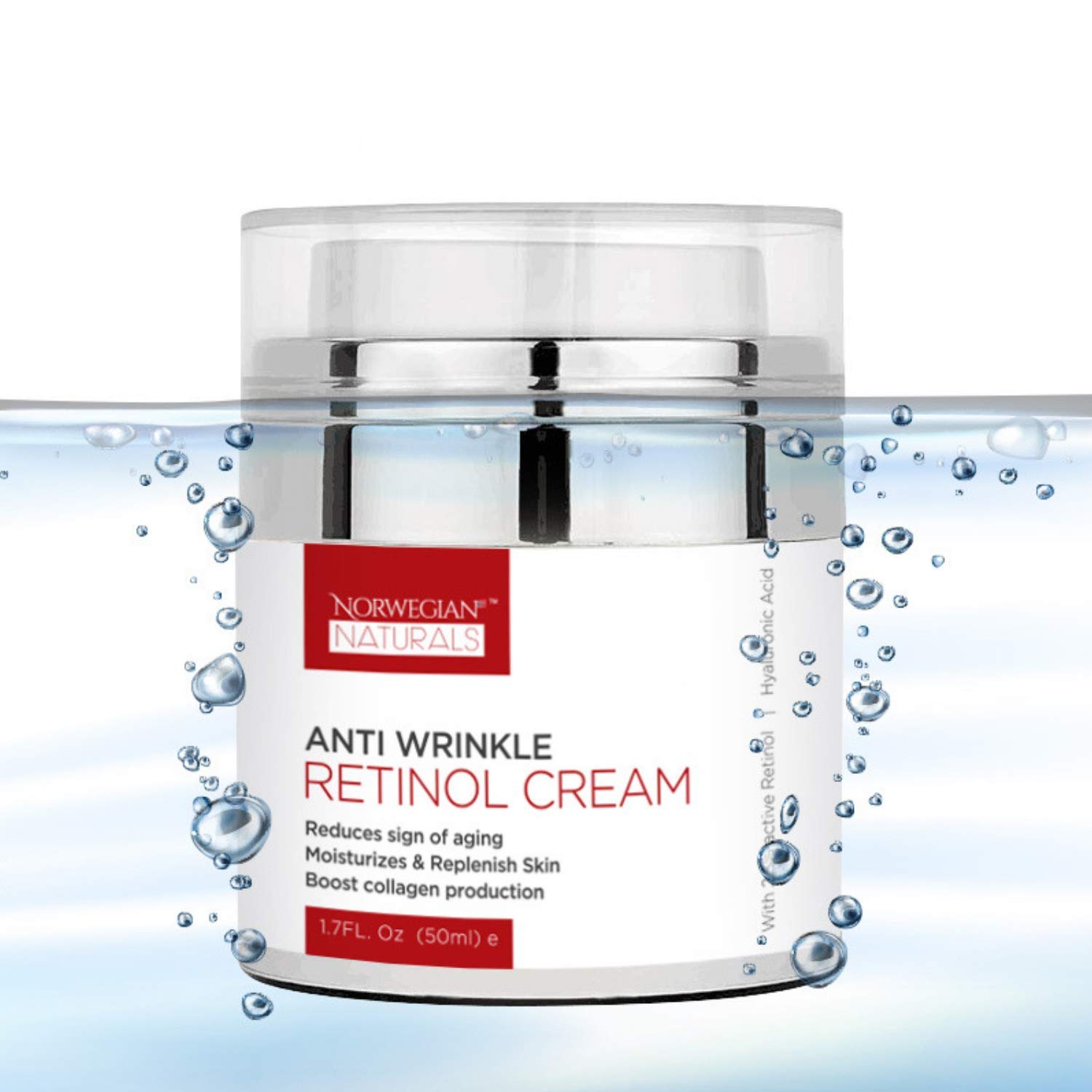 Norwegian Naturals Retinol Cream Moisturizer With Hyaluronic Acid Serum