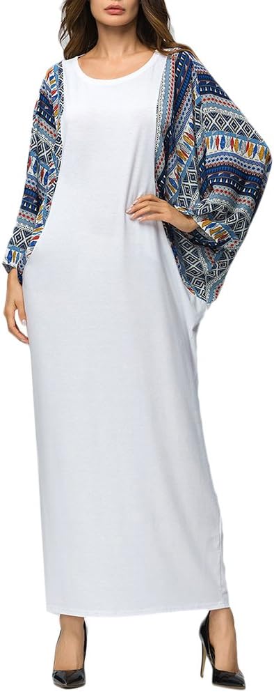TAAMBAB Ladies Muslims Abaya Maxi Loose Dresses - Comfortable Middle East Dress Cocktail Casual Robes