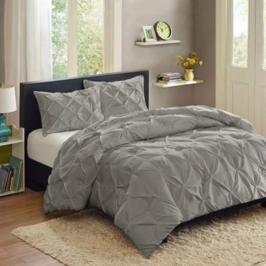 Amazon Com Better Homes And Gardens Pintuck 3 Piece Bedding