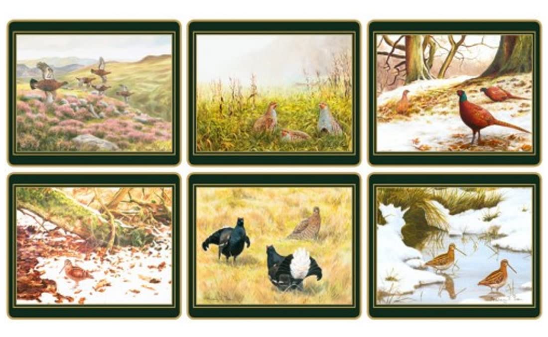 Lady Clare Game Birds Placemats - Set of 6