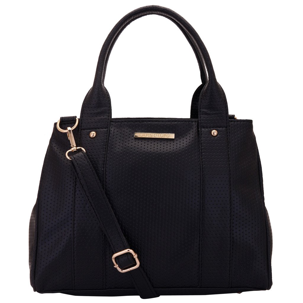 lapis o lupo women's handbag(black,llhb0012bk)