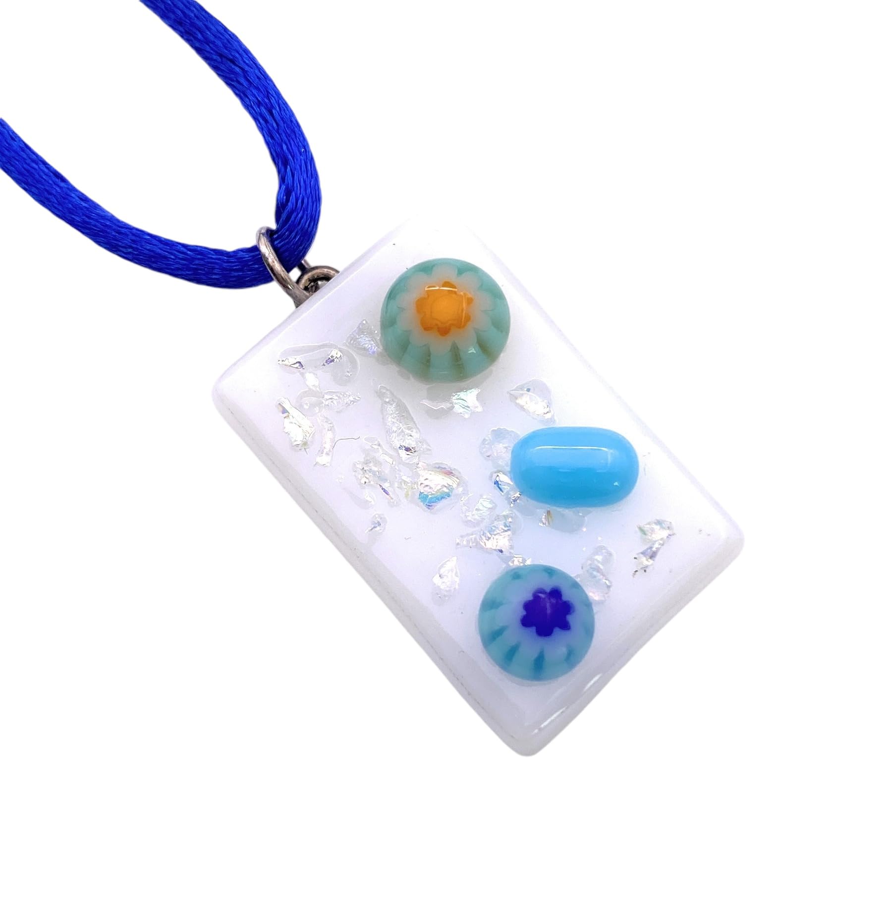 Sale, Glass Pendant, Dichroic Glass Pendant, Handmade Glass Pendant, Rainbow Pendant, Multicoloured Pendant - 3cm x 2cm