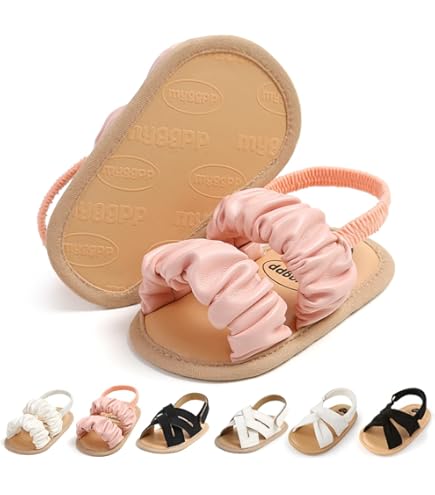 Baby Mädchen Schuhe Mit Schleife & Perlen - Lauflernschuhe Aus Weichem PU