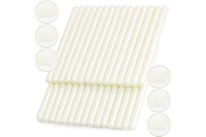 Pearl White Wax Seal Sticks, 30pcs Sealing Wax Sticks, HOSEALING Glue Gun Wax Seal Sticks for Wax Seal Stamp, Premium Sealing Wax for Wedding Invitations, Letter, Envelope (Mini Size)