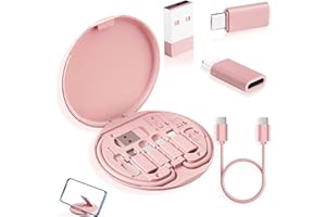 YANZIE USB C Adapter Kit with Micro USB to USB C Female, Short USB C Cable, Lightning to USB C Adapter, Fast Charging Cord Storage Box Contains SIM Card Holder