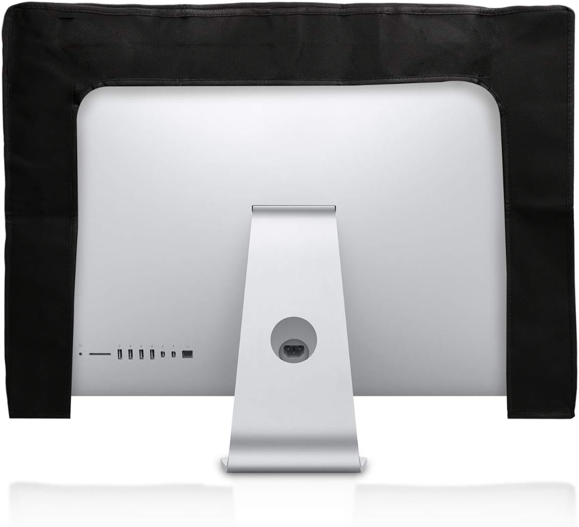 kwmobile Computer Monitor Cover Compatible with 27-28" monitor - Don't Touch My Screen White/Black, Don't Touch My Screen White / Black - Image 3