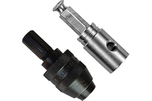 Deep Freeze EZ Ice Auger Drill Adapter - Pistol Bit/K-Drill/Lite-Flite - Electric Drill Auger Adapter - Ice Auger Quick Connect Drill Bit Adapter - Ice Fishing Auger - Cordless Drill Attachments