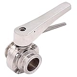 AIICIOO Sanitary Tri Clamp Butterfly Valve - 1.5