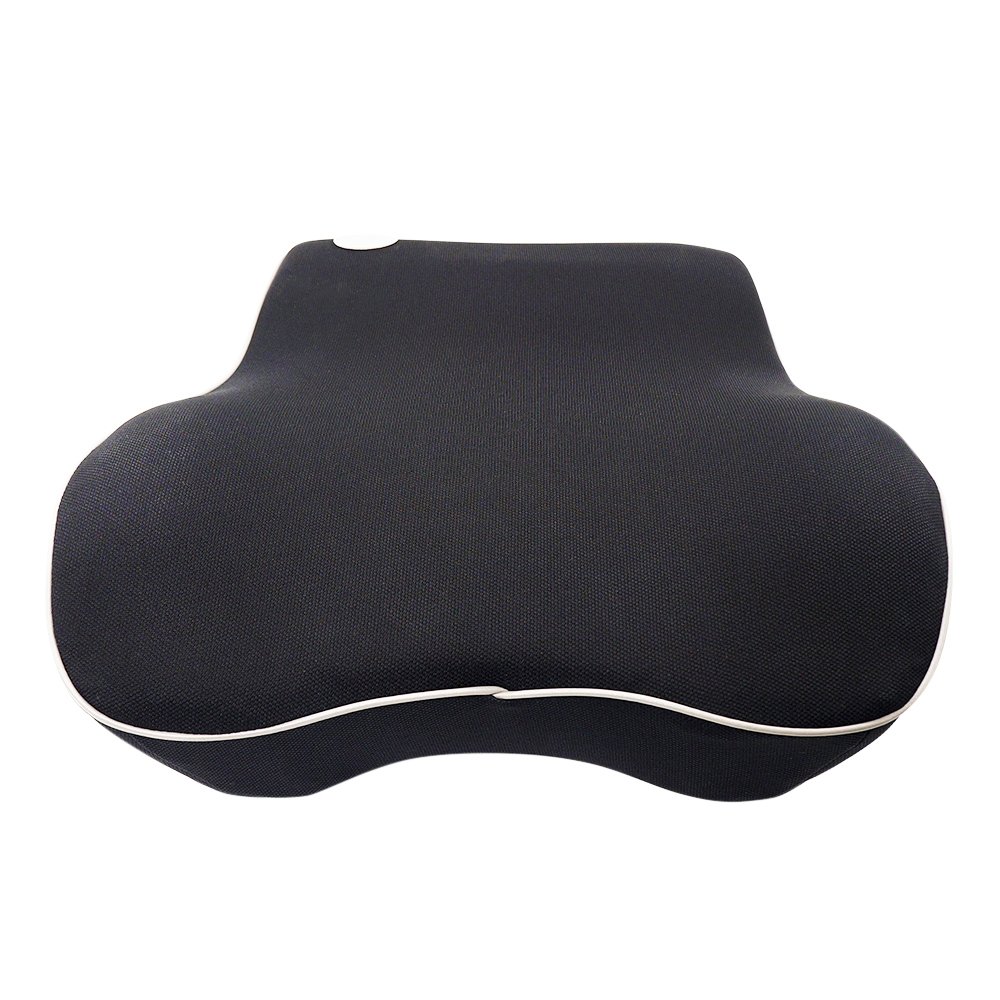LOCEN Premium Memory Foam Lumbar Back Support Car Cushion - Reduce Back Ache Improve Posture - Black