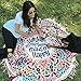 GreForest Round Beach Towel Tassel Towel Thin Rayon Cotton Round Beach Towels Sunshine Happy Circle Towel Eye-catching Beach/Daily Wrap Shawl for Decoration, Beach Leisure, Picnic Mat