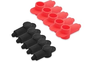 Recoil 10 Pack Silicone Terminal Covers for Alternator Battery Stud and Power Junction Blocks, Fits 10-2 AWG Wire, 5 Red and 