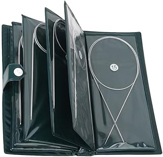 LEORX 11pcs professionelle 80cm Edelstahl runden häkeln Stricknadeln in verschiedenen Größen 1,5 mm bis 5,0 mm