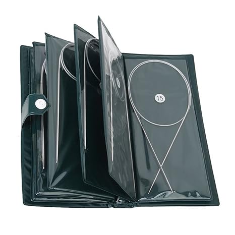 LEORX 11pcs professionelle 80cm Edelstahl runden häkeln Stricknadeln in verschiedenen Größen 1,5 mm bis 5,0 mm