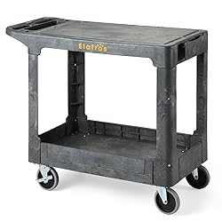 ELAFROS Heavy Duty Plastic Utility Cart Flat top 37