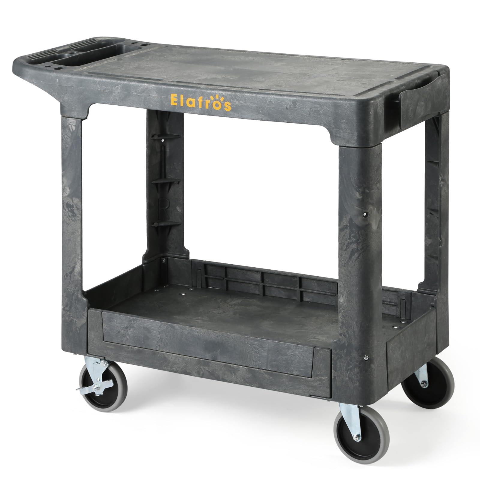 ELAFROS Heavy Duty Plastic Utility Cart Flat top 37