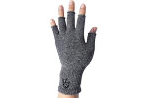 VS VITAL SALVEO VITAL SALVEO Fingerless Recovery Gloves Stretchy Hands Office Unisex Half Finger Typing Texting Circulation Gloves (Pair)