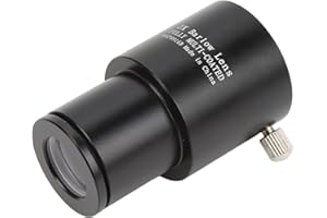 Bewinner Telescope Barlow Lens 2X Full Multi Coated Glass Eyepiece for Lunar Observations, Star Clusters, and Nebulae Astrono