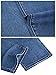 Men's Vintage Blue Straight Fit Jeans Destroyed Distressed Denim Pants with Knee Rips 36