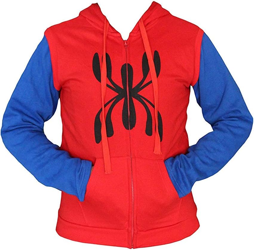 Spiderman Homecoming Peter Park Tom Holland Red Hoodie with Sleeves