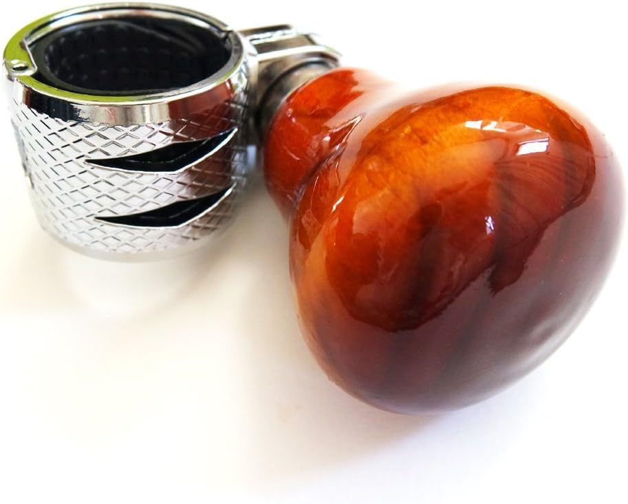 [Handicrafts using wood] Can be mounted on all models Luxury design Vehicle handle Spinner Power handle Spinner handle Car steering wheel Car accessories Spinner Knob steering knob for car: Automotive