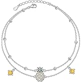 JZMSJF Anklets for Women S925 Sterling Silver Adjustable Beach Foot Ankle Bracelet Jewelry Gifts