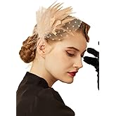 Cizoe Fascinators 20s Gatsby Flapper Acessories Art Deco Party Accessory Peacock Feather Headpiece