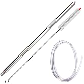 Professional 14" Stainless Steel Spring-Loaded Bottle Filler Pro-Grade Kit with 6.5ft NSF Tubing &amp; Cleaning Brush &ndash; Homebrew Equipment for Beer, Wine, Kombucha, and More