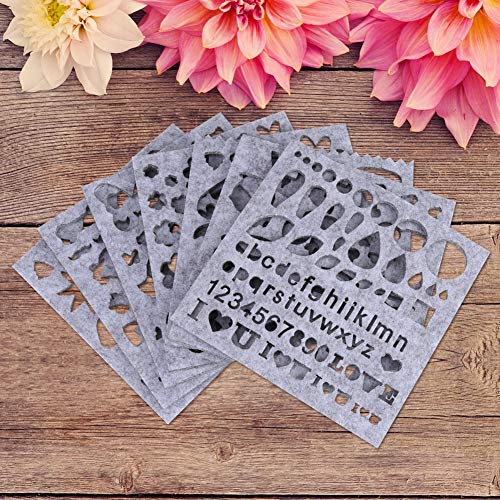 VIFERR Needle Felting Applique Mold DIY Felt Template Beginner Craft Tool Tree Cloud Bone Butterfly Flower Squirrel 7Pcs/Set - Thumbnail 4
