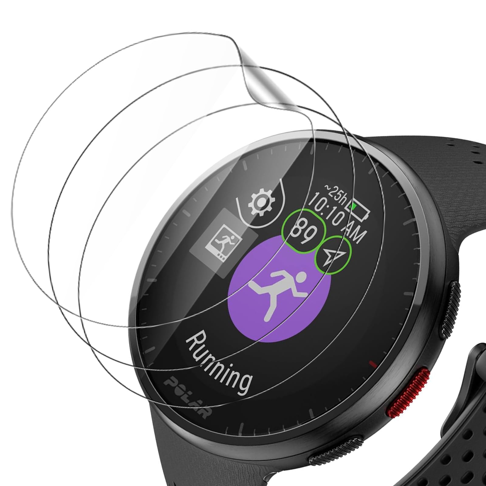 KUSINHOKA 3 Pack Screen Protector Compatible with Polar Pacer Pro/Polar Pacer,HD Clear Scratch Resistant Bubble Free Easy Installation，Ultra Thin TPU Full Coverage Flexible Soft Film