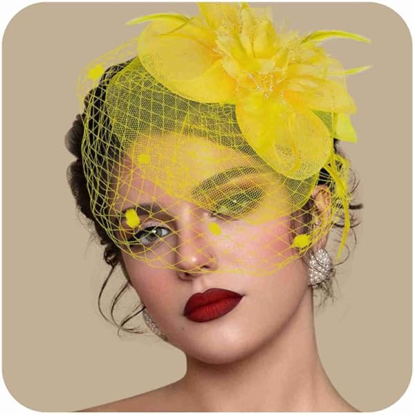 TS Fascinators Hat Tea Party Hat Mesh Floral Feather Hair  display picture 1