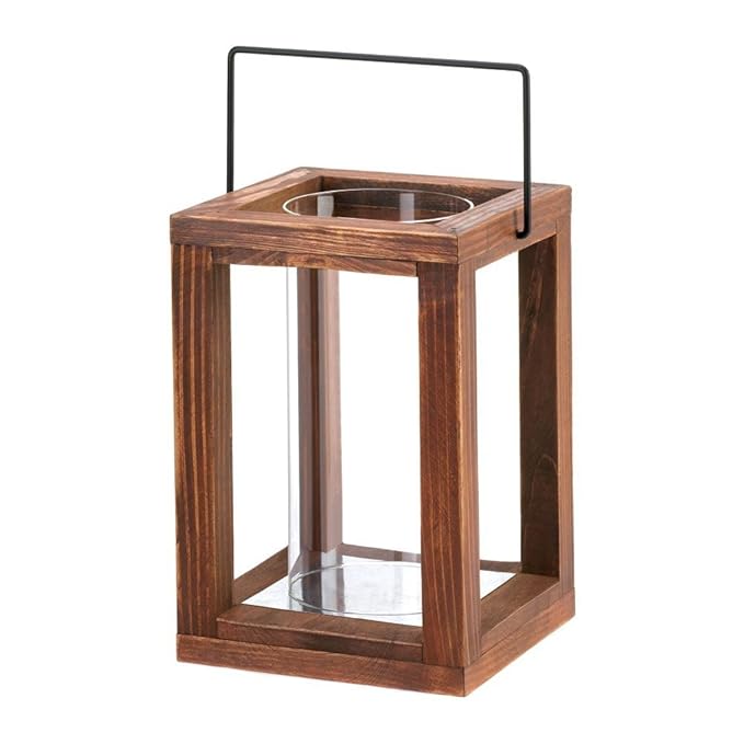 Buy Patio Candle Lanterns Decorative Outdoor Garden Rustic Wooden Candle Lantern Online At Low Prices In India Amazon In