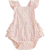 Thorn Tree Baby Girl Summer Clothes Newborn Outfit Ruffle Romper Infant Baby Dress Bow Headband Solid Cute Outfits Girls