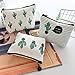 August Dream Canvas Student Pencil Case Box Pen Pouch Coin Purse Pouches Cosmetic Makeup Bag Cactus Pastoral Bandage Set of 6