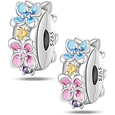 Pandach 925 sterling silver Clip Spacer Charm for Bracelet Clip Lock Stopper Bead Spacer European Openable Beads 17Pcs