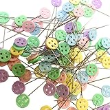 Rimobul Quilting Quilter's 1.9'' Head Pins Boxed, 100 Per Pack - Flat Button