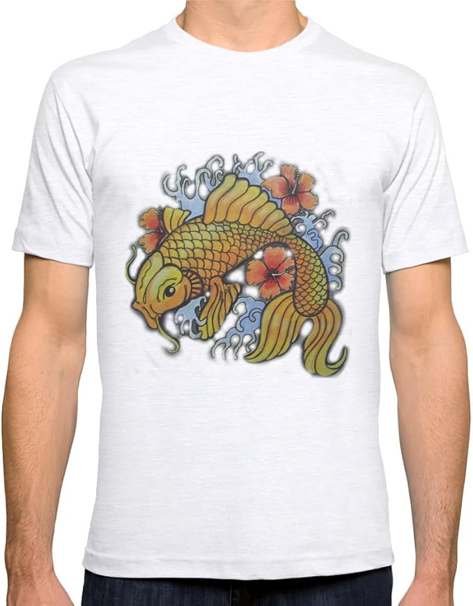 Society6 Men's Koi Fish 02 TShirt 2XLarge Ash Grey