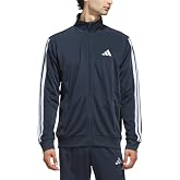 adidas Mens Essentials Warm-Up 3-Stripes Athletic Outerwear Casual - Blue