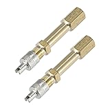 X AUTOHAUX 2pcs 50mm/1.97" Long Brass Auto Tire