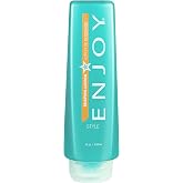 Enjoy Shaping Lotion, Lightweight Flexible Styling Cream for Enhancing Curls, Texture and Natural Movement, Soft Shine and Bouncy Hold, 8 Oz