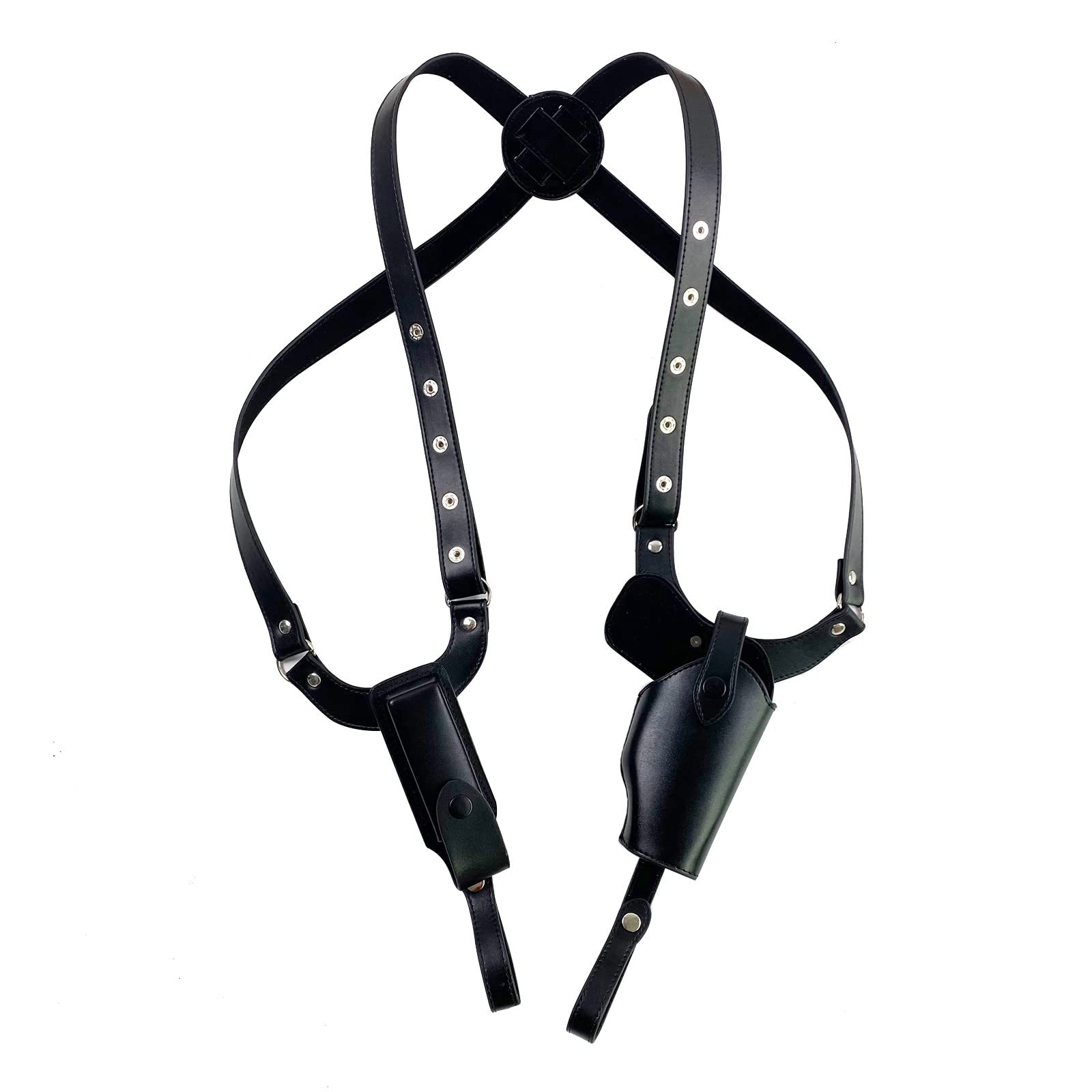 Shoulder Holster, Tactical Gun Holster Leather Concealable Double Shoulder Holster w/Adjustable Strap for 1911 92 96 45.43