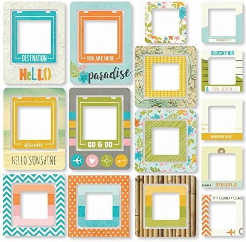 Simple Stories You Are Here Chipboard Frames 2, Multicolor, 2.2799999999999998x9.52x13.97 cm