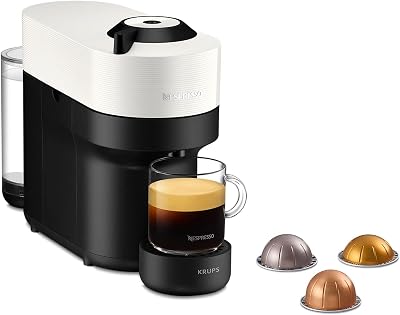 Nespresso Vertuo Pop Automatic Pod Coffee Machine Krups Coconut White